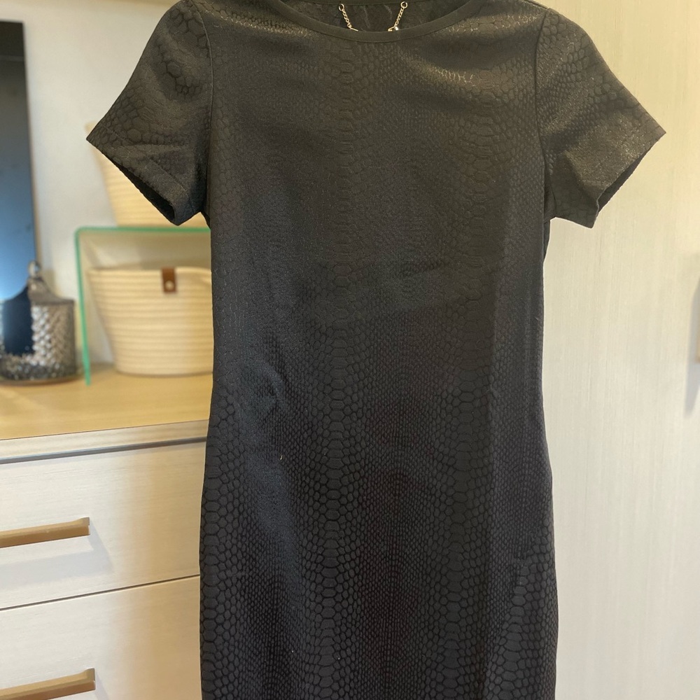 Whitney Eve Black Sheath Mini Dress
